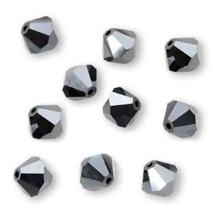  Swarovski Bicones 5301 6mm Jet Hematite 2x (20 Beads 