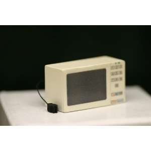  Dollhouse Miniature White Microwave Oven with Cord: Toys 