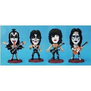 Kiss Army Headliners (4) Figure Bobble Head Set Toys 