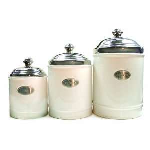 The Jay Companies 1562601 3 Piece Dolomite Canister Set with Vacuum 