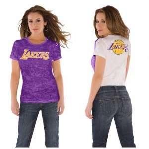  Los Angeles Lakers Womens Superfan Burnout Tee from Touch 