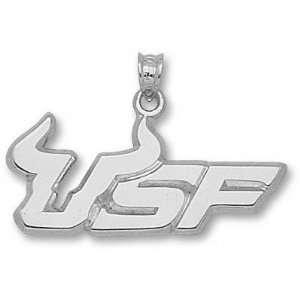  South Florida Bulls Sterling Silver USF Horn 1/2 