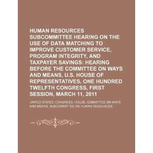  Human Resources subcommittee hearing on the use of data 
