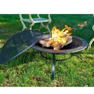  30 Fire Pit with Mayan Design: Patio, Lawn & Garden