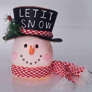   Optic Snowman Head Christmas Table Top Decoration