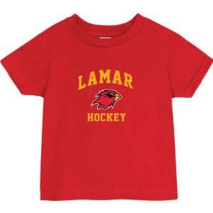 Lamar Cardinals Red Toddler/Kids Hockey Arch T Shirt:  
