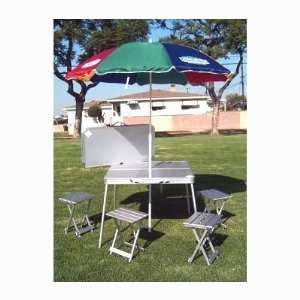  GIFT WRAP INCLUDED OASIS HEAVY DUTY Aluminum 4 Person Table & Chairs 