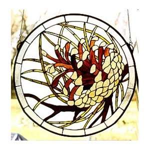  Pine Cone Stained Glass Window