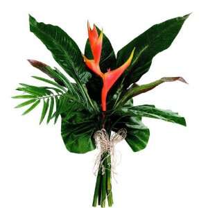  32 Bird of Paradise Bouquet with Tropical Leaves (Summer 