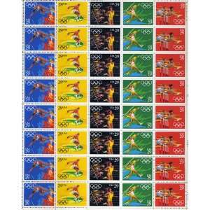 Summer Olympics Barcelona Strips of 5 x5 x29 cents US postage stamps 