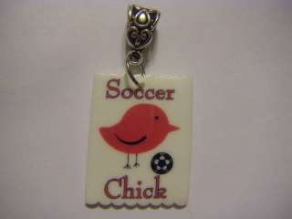 Soccer chick Pendant   chicken with a soccerball CUTE !  