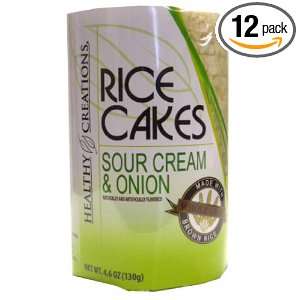 Healthy Creations Rice Cakes, Sour Cream and Onion, 4.6 Ounce Packages 