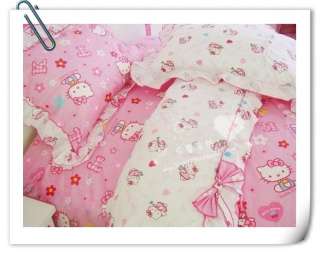 Queen/Full Cotton Quilt Duvet Cover Kids Bed Set Hello Kitty 4pc Brand 