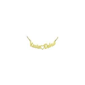   Name and Heart Necklace in 10K Gold (2 Names) family jewelry Jewelry
