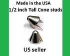   inch TALL cone studs punk diy spikes wholesale silver english 77