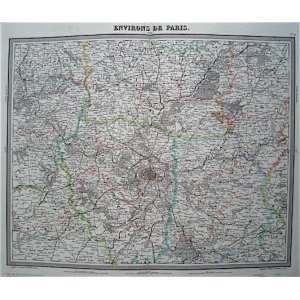  Tardieu Map of Paris Suburbs (1863): Office Products