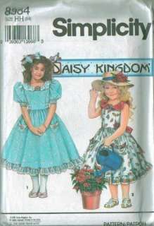   Simplicity Daisy Kingdom Childs Girls Dress / Clothes Sewing Pattern