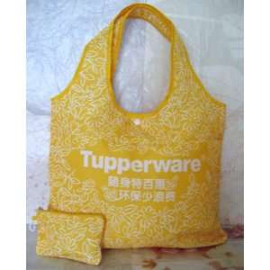  Tupperware Logo Recycle Shopping Tote Bag Yellow 