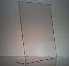25 Clear 8.5x11 display sign holders with business card holder items 