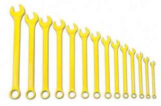 HIGH VISIBILITY COMBINATION WRENCH SET YELLOW 14 PIECE  