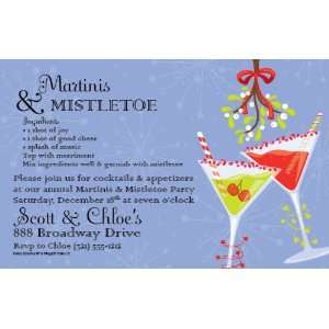  Martinis and Mistletoe Christmas Invitations Health 