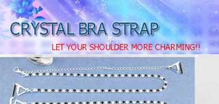 hot crystal adjustable bra back straps diamante  