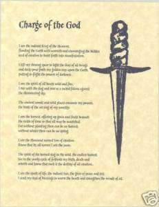 Book of Shadows Pages Charge of the God  