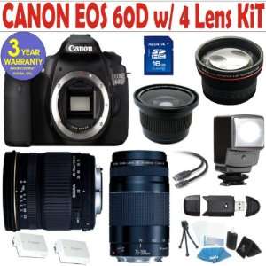  Canon EOS 60D 4 Lens Deluxe Kit with Sigma 28 70 F2.8 4 DG Lens 