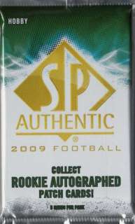 2009 UD SP AUTHENTIC NFL R/C PATCH AUTO HOBBY PACK GUAR  