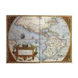  Abraham Ortelius   Map Of America From Theatrum Orbis 