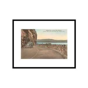 Storm King Highway, Hudson River, New York Places Pre Matted Poster 