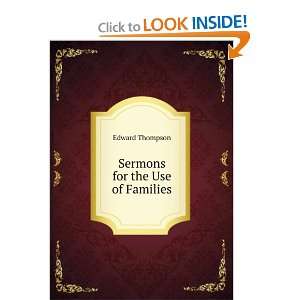  Sermons for the Use of Families Edward Thompson Books