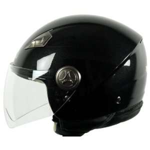  Vega Transit Black Metallic Medium Open Face Helmet 