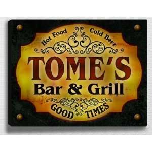  Tomes Bar & Grill 14 x 11 Collectible Stretched 