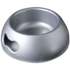  Petego United Pets Pappy Pet Food and Water Bowl, Silver 