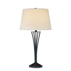 Lite Source LS 21218 Carino Table Lamp, Black And Off White with Linen 