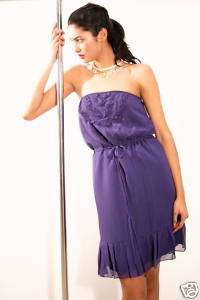 Parameter Purple 100% Silk Sleeveless Sun Dress  