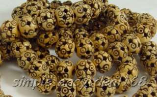 Vintage Tibetan hand carved 108 Buddha Bead Necklace PRAYER MALA 