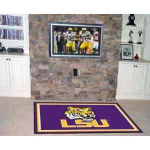   LSU Tigers 5X8 ft Area Rug Floor/Door Carpet/Mat: Sports & Outdoors