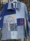 Sandy Starkman Art Wear Granny Quilt Jacket M b46  