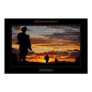  United States Soldiers Creed Print: Home & Kitchen