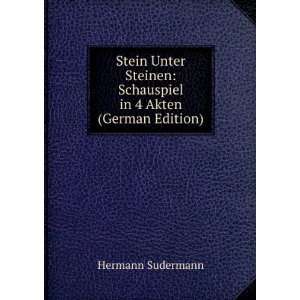  Stein Unter Steinen Schauspiel in 4 Akten (German Edition 
