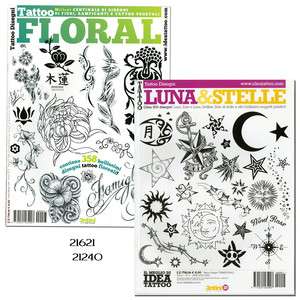 Tattoo Supplies Books Floral Flowers Stars Suns Moons  