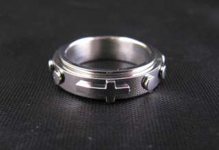 Stainless Steel Spinner Rosary Ring Size 6 602383202417  