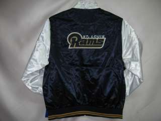 St. Louis Rams NFL Youth Girls Satin Jacket Large  