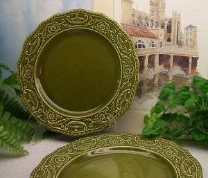 Canonsburg Pottery REGENCY Green Dinner Plates XLNT  