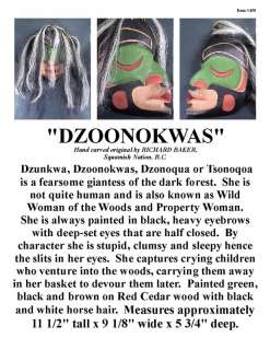 WILD WOMAN MASK also known as DZUNUKWA Authentic Northwest Coast 
