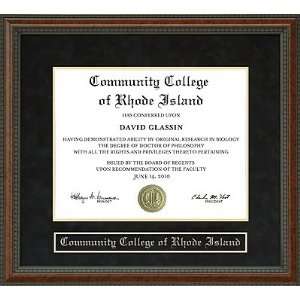 Community College of Rhode Island (CCRI) Diploma Frame