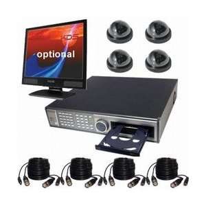  CCTV Surveillance System w/ 4 Dome Cameras, DVR, CD Burner 