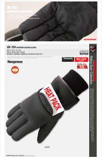 KOMINE 2011 F/W WINTER GK 754 Neoprene Heating Gloves Motorcycle black 